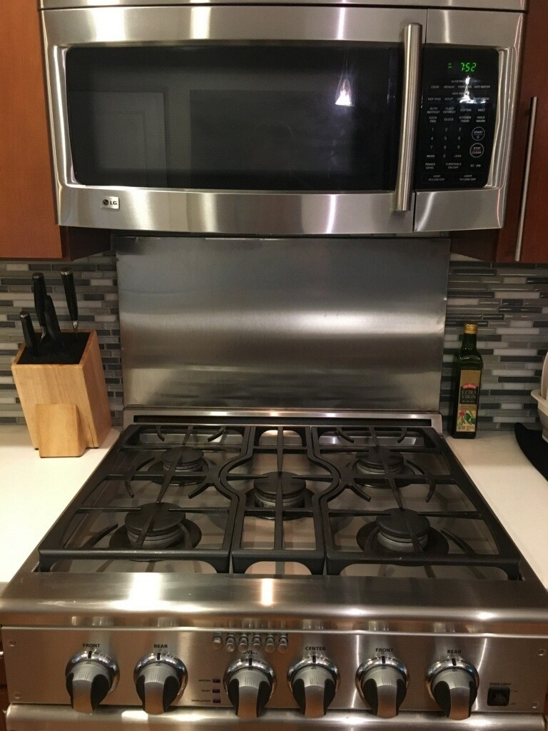 Stainless Steel Kitchen Backsplash 24 x 30 18ga #4 ss304 (CUSTOM SIZE  AVAILABLE)